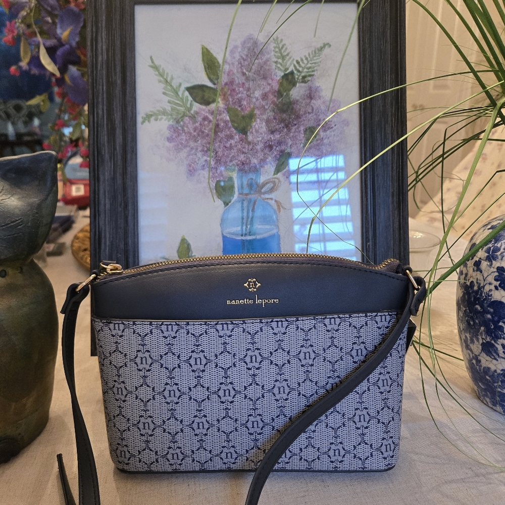 Nanette Lepore Risley Logo Dome Vegan Crossbody